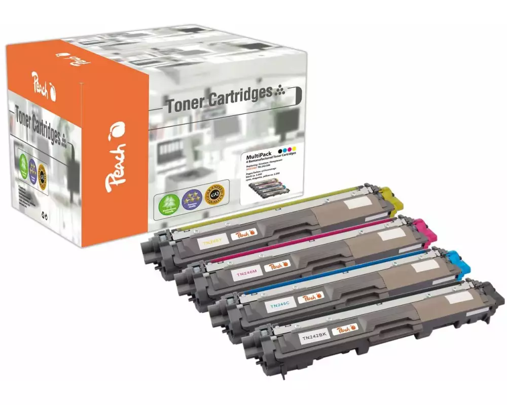 Peach Toner Brother TN-242 Magenta/Yellow/Black/Cyan