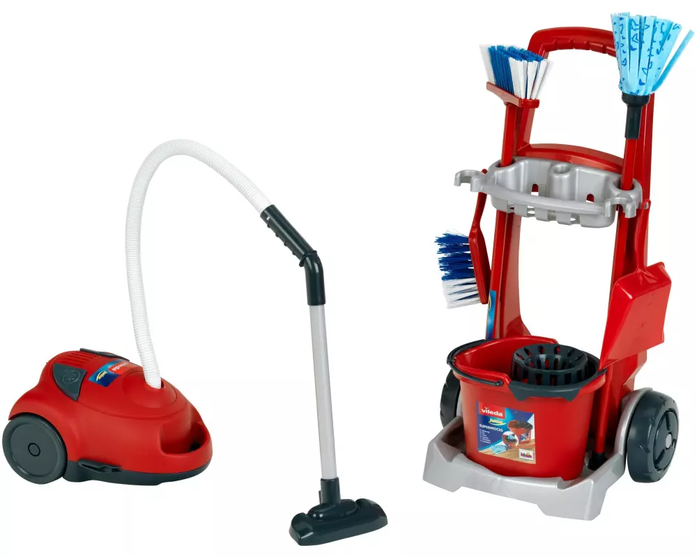Klein-Toys Staubsauger mit Putzwagen Vileda, 7-tlg.