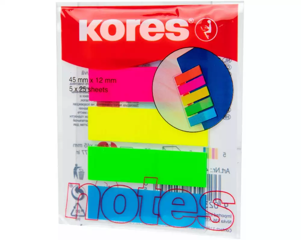Kores Page Marker Neon 25 Stück pro Block