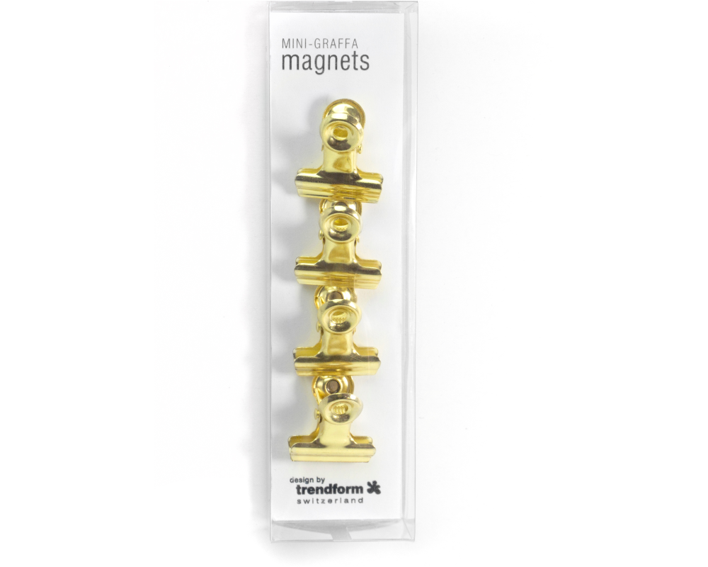 TRENDFORM Magnet-Clip MINI-GRAFFA TF3672 4er Set messing