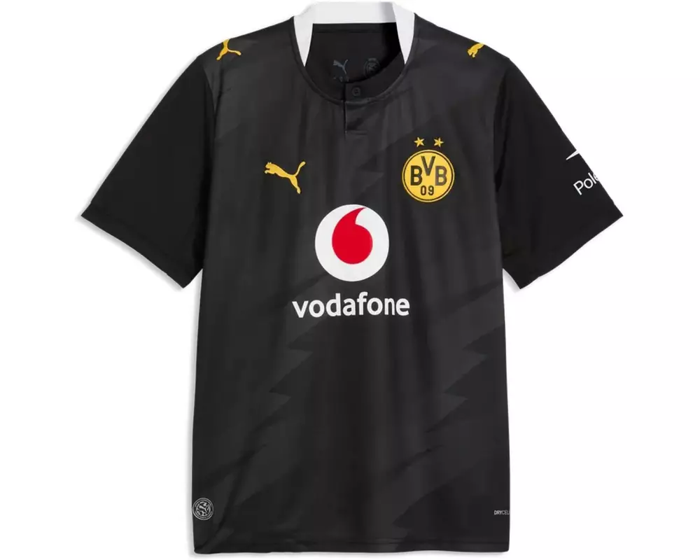PUMA BVB Away Jersey Replica Schwarz, L