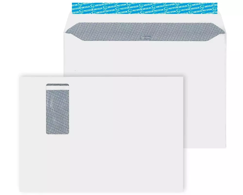 Goessler Couvert mit Fenster G-Line Pure C4, Rechts, 250 Stück