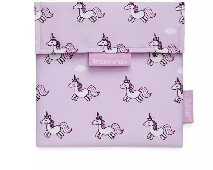 Roll'eat Lunchbeutel SnacknGo Animals Rosa, Einhorn