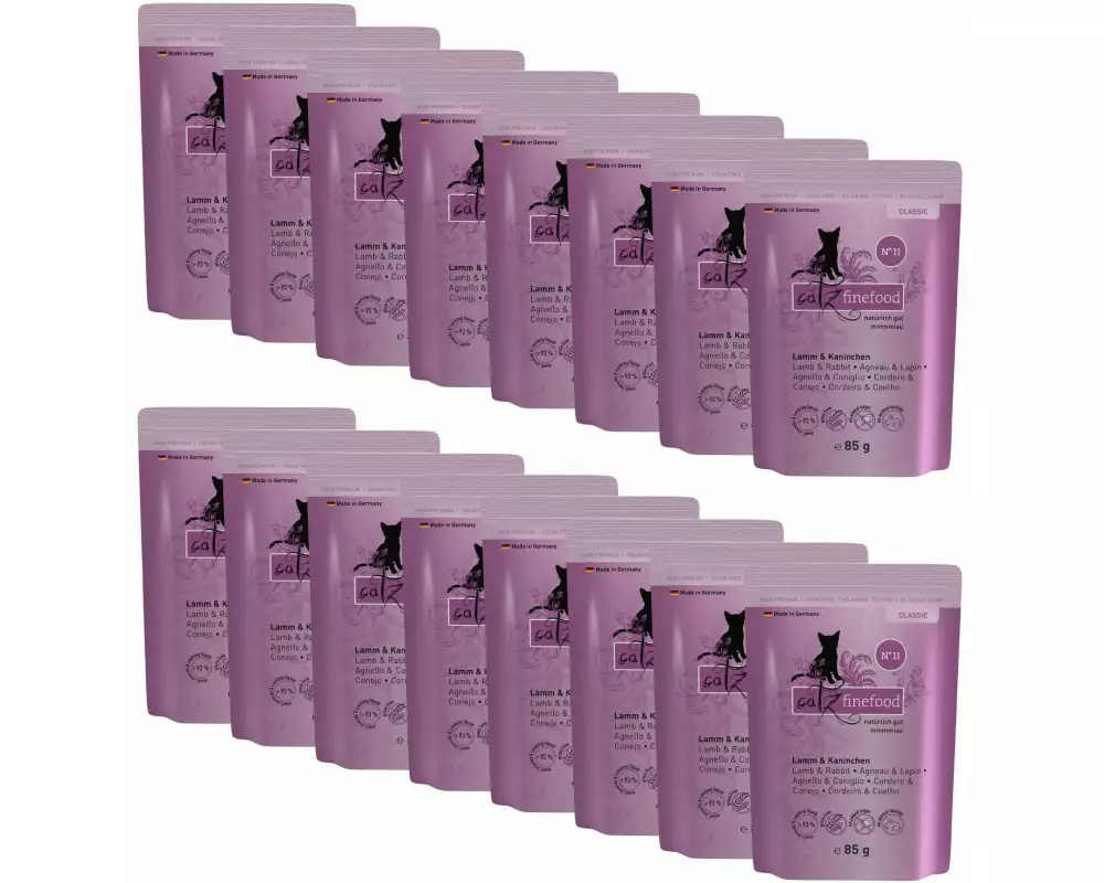 catz finefood Nassfutter No.11 Lamm & Kaninchen, 16 x 85 g