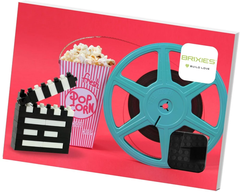 BRIXIES Bausteinmodell Filmklappe aus 39 Bausteinen