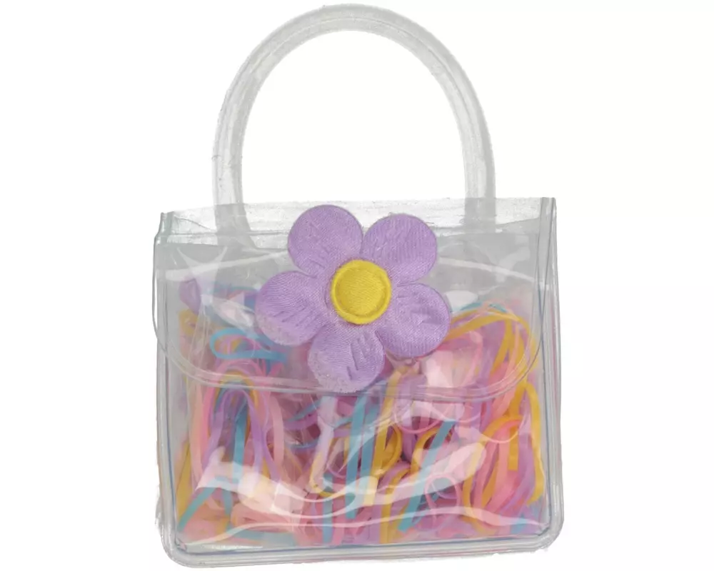 Trisa Accessoires Haargummi Transparentes Täschli mit Silikon Elastics