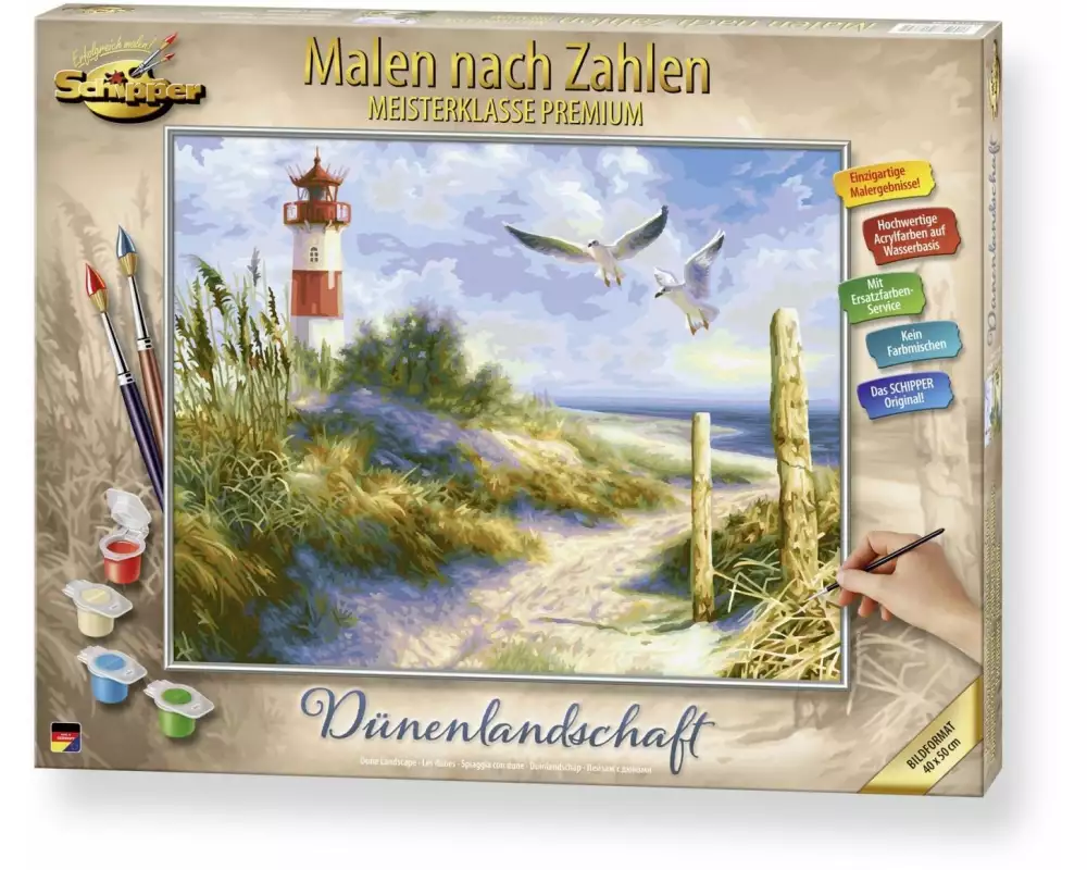 Schipper Malen nach Zahlen Dünenlandschaft mit Leuchtturm