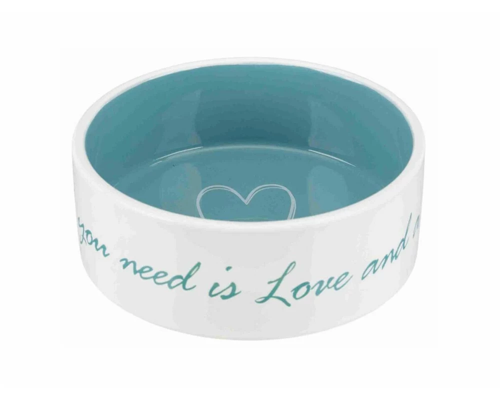 Trixie Pet's Home Keramiknapf Keramiknapf Blau Creme 0.8 l Ø 16 cm