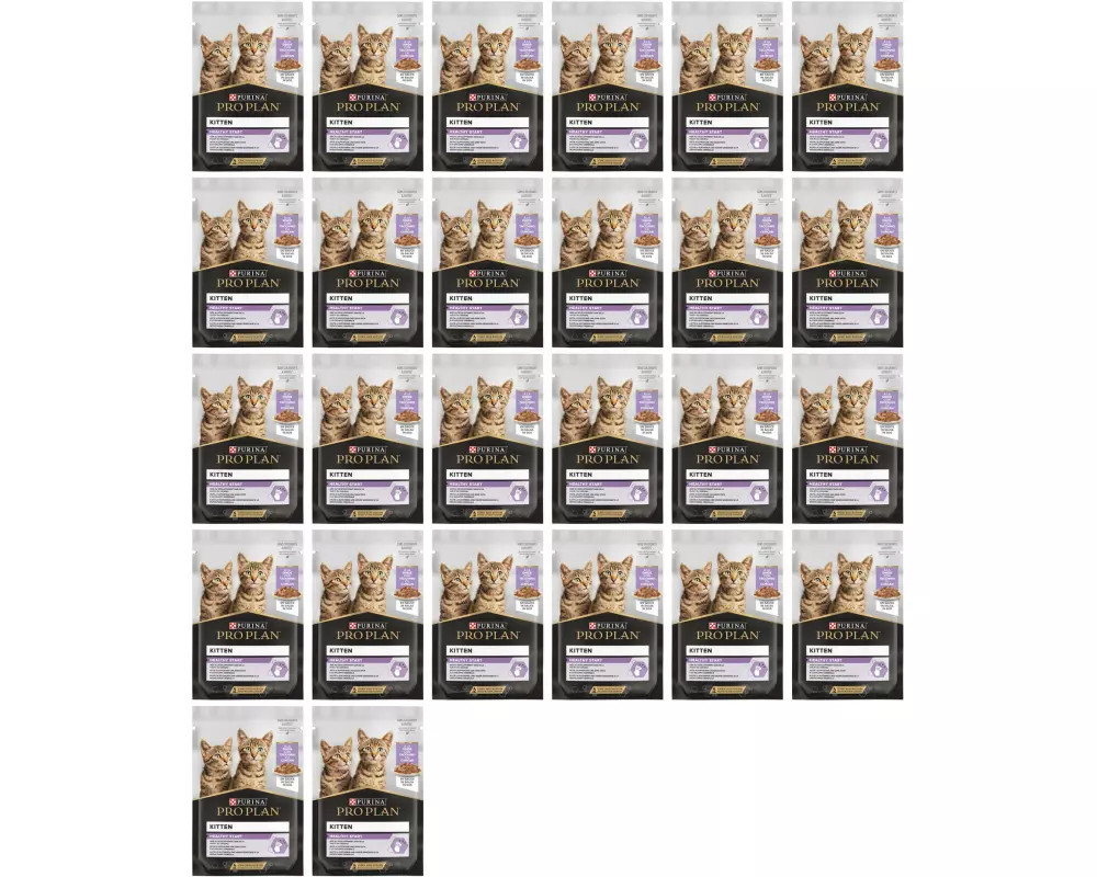 Purina Pro Plan Nassfutter Kitten Healthy Start Truthahn in Sauce, 26 x 85 g