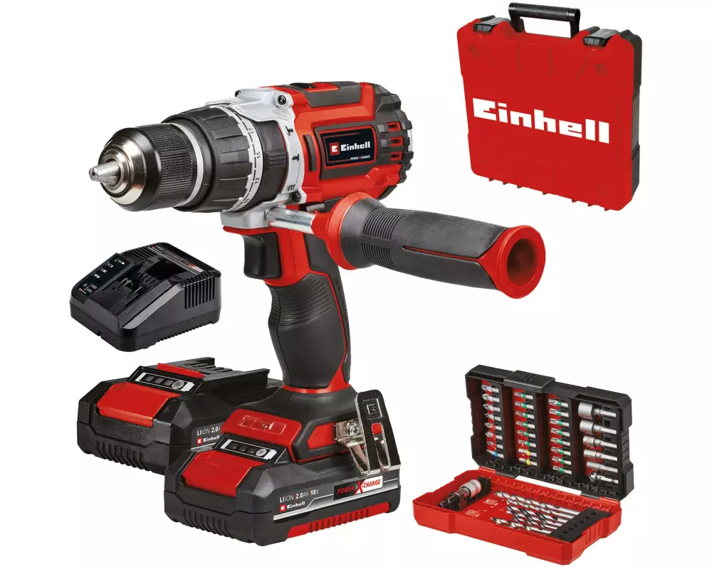 Einhell Professional Akku-Schlagbohrschrauber TP-CD 18/60 Li- i BL +39 2 x 2.0
