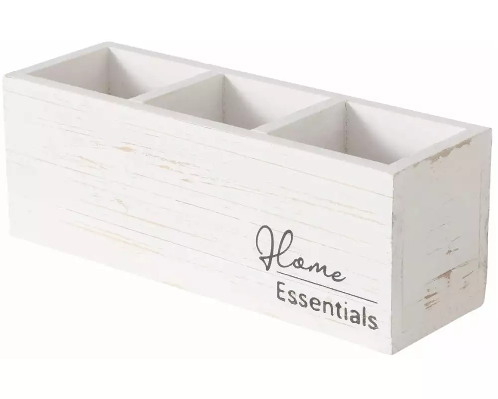 Boltze Aufbewahrungskiste Essentials Shabby Chic 28 x 9 cm, Weiss