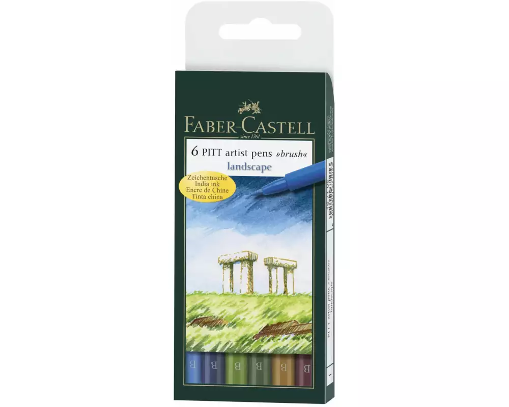 Faber-Castell Tuschestift Pitt Artist Pen Landscape 6er Etui