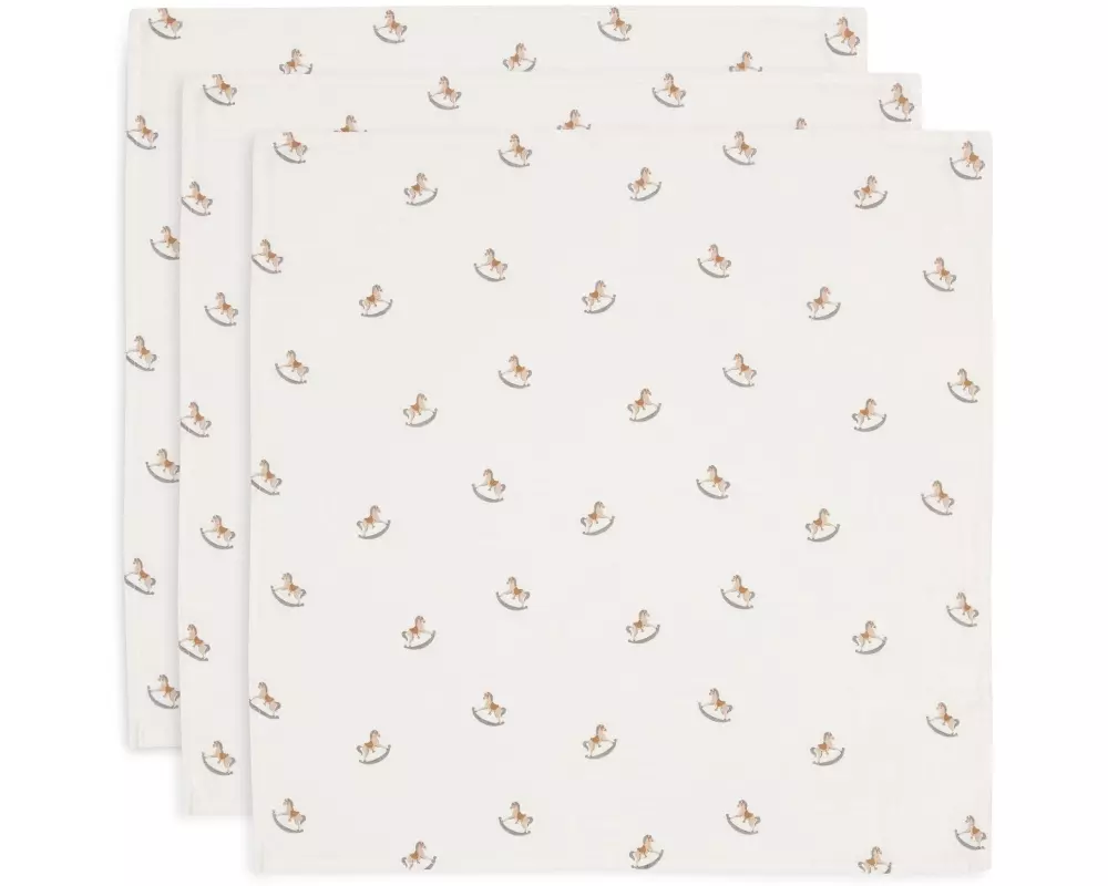 Jollein Mulltuch Nuscheli 3er Set Nostalgic Ride 70 cm x 70 cm