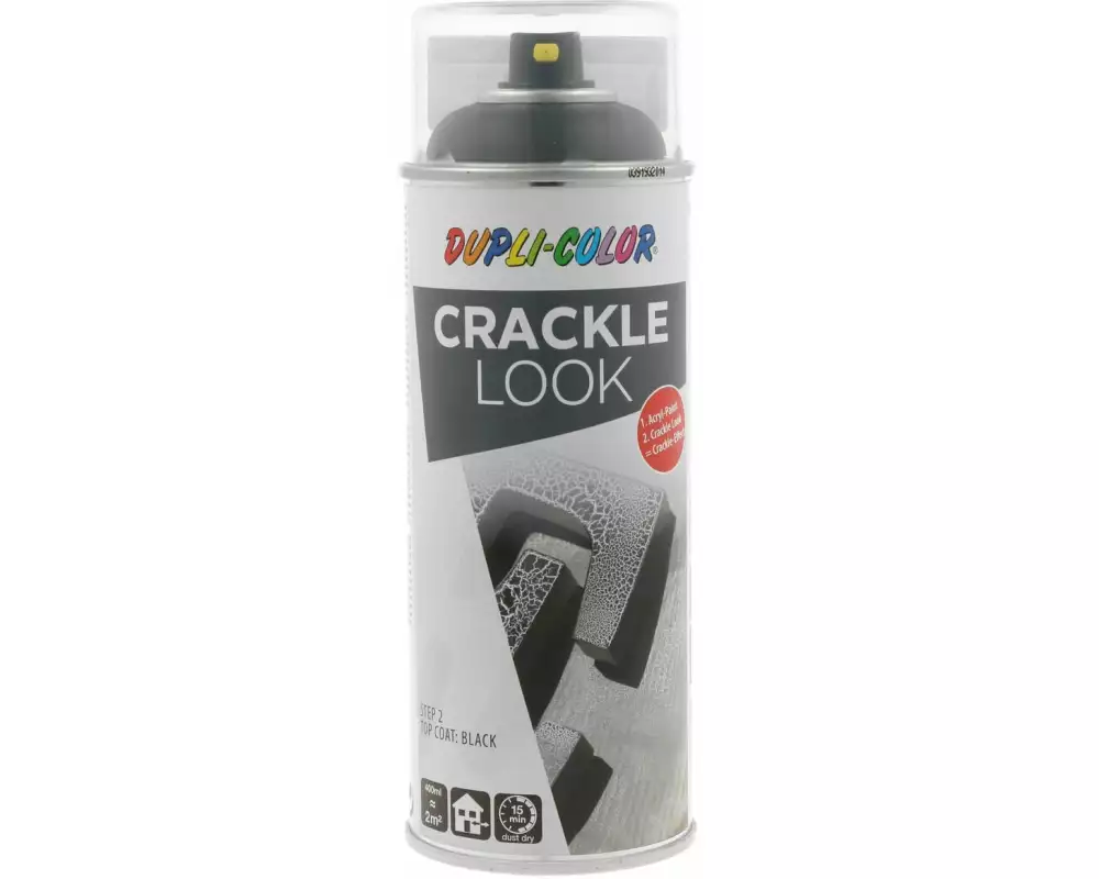 DUPLI-COLOR Acrylspray Crackle Look Schwarz, 400 ml