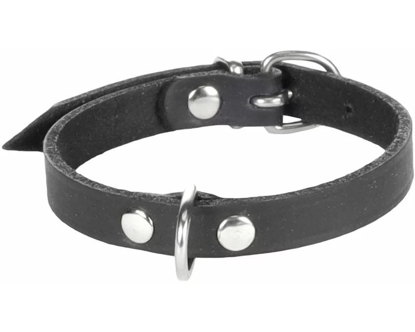 Flamingo Halsband Leder Seattle schwarz M