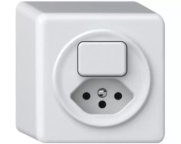 Hager ORIGIN AP-Kleinkombination SCH3/1xT13 QuickConnect ws