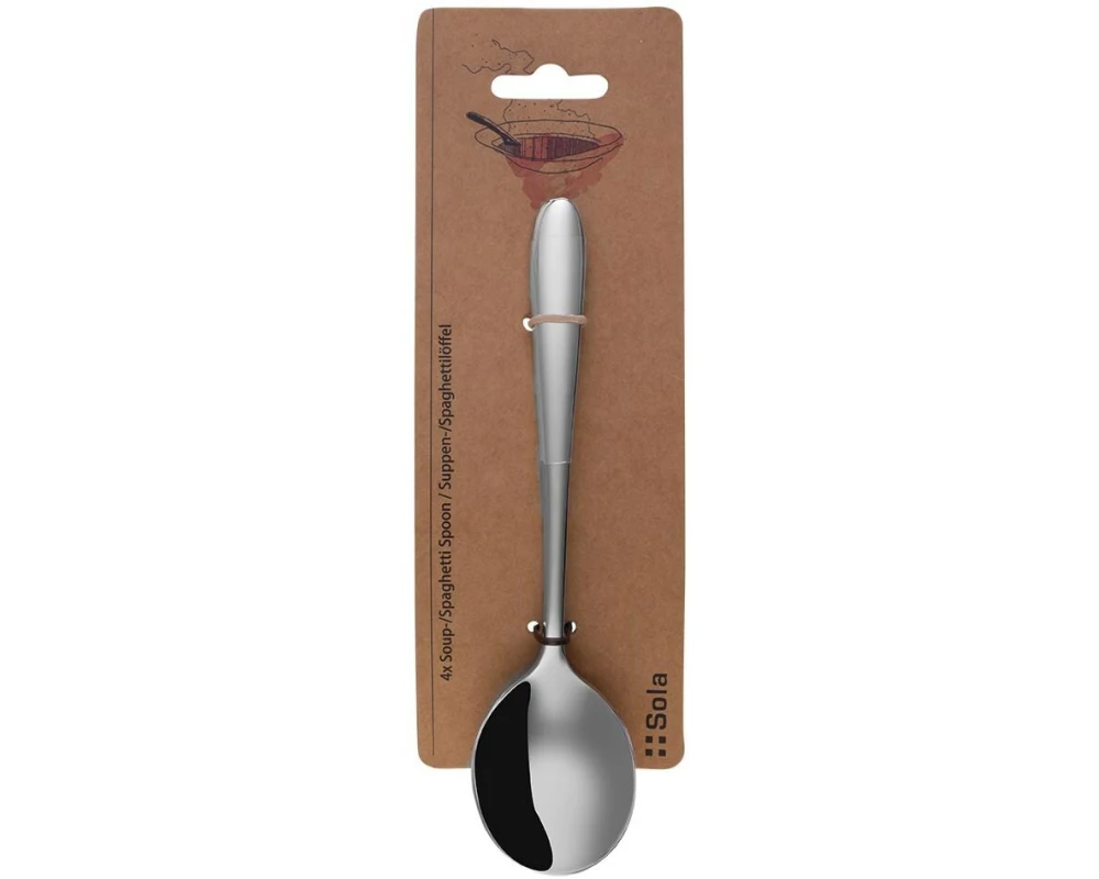 Sola Spaghettilöffel Basic Alpha, poliert, 4 Stück