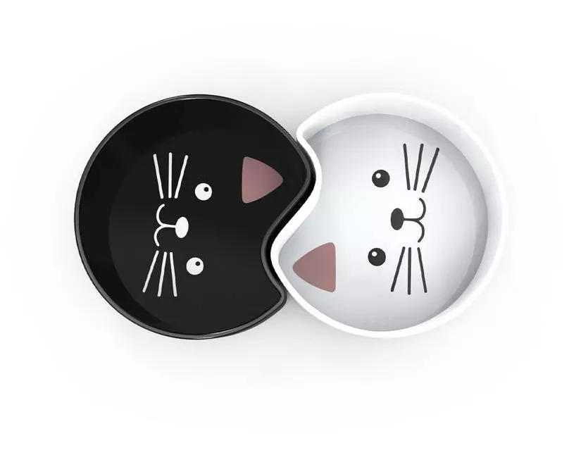 Bubimex Keramiknapf Katzenköpfe 2 x 150 ml