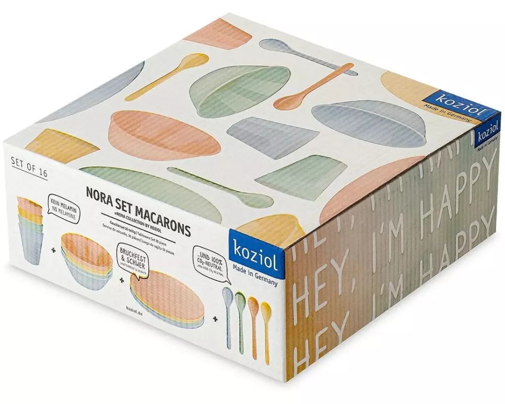 Koziol Geschirrset NORA MACARONS 16-teilig