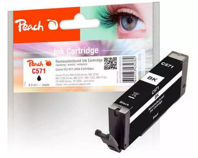 Peach Tinte für Canon PGI-571PBK Photo Black