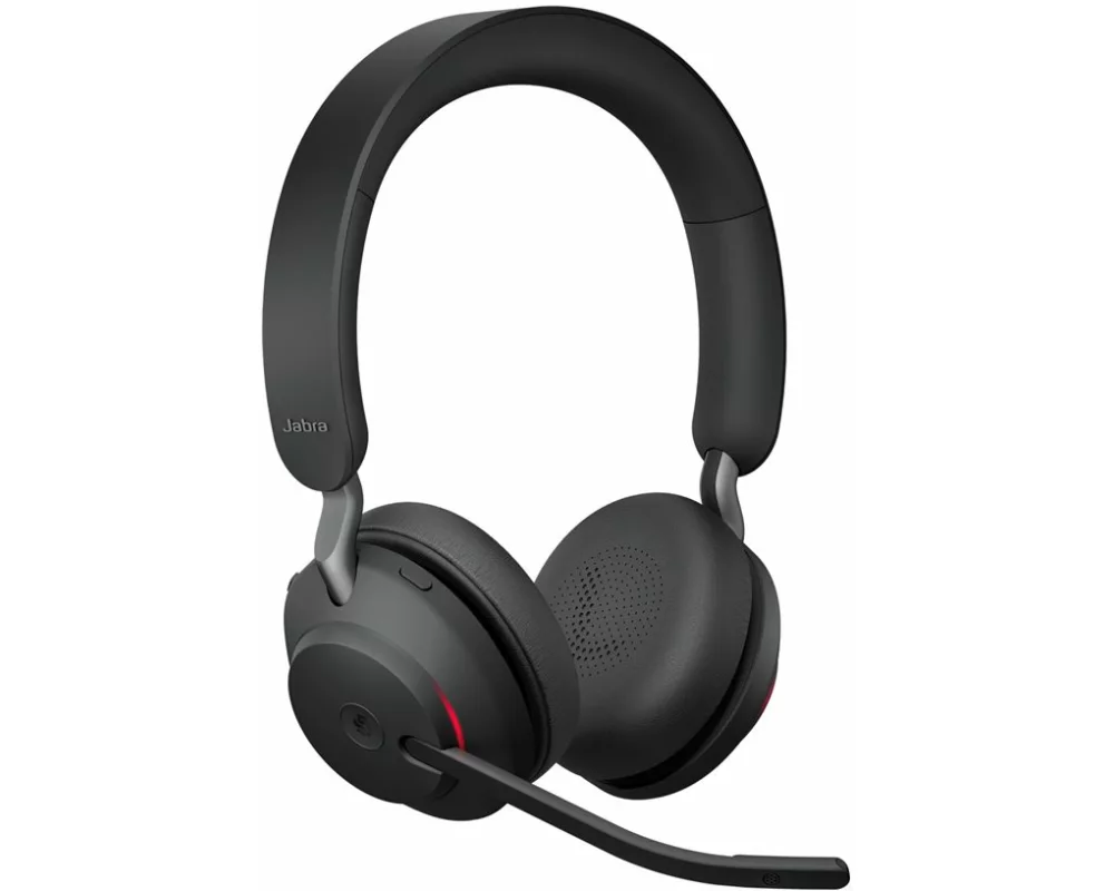 Jabra Headset Evolve2 65 Duo MS Schwarz, USB-A, inkl. Ladestation
