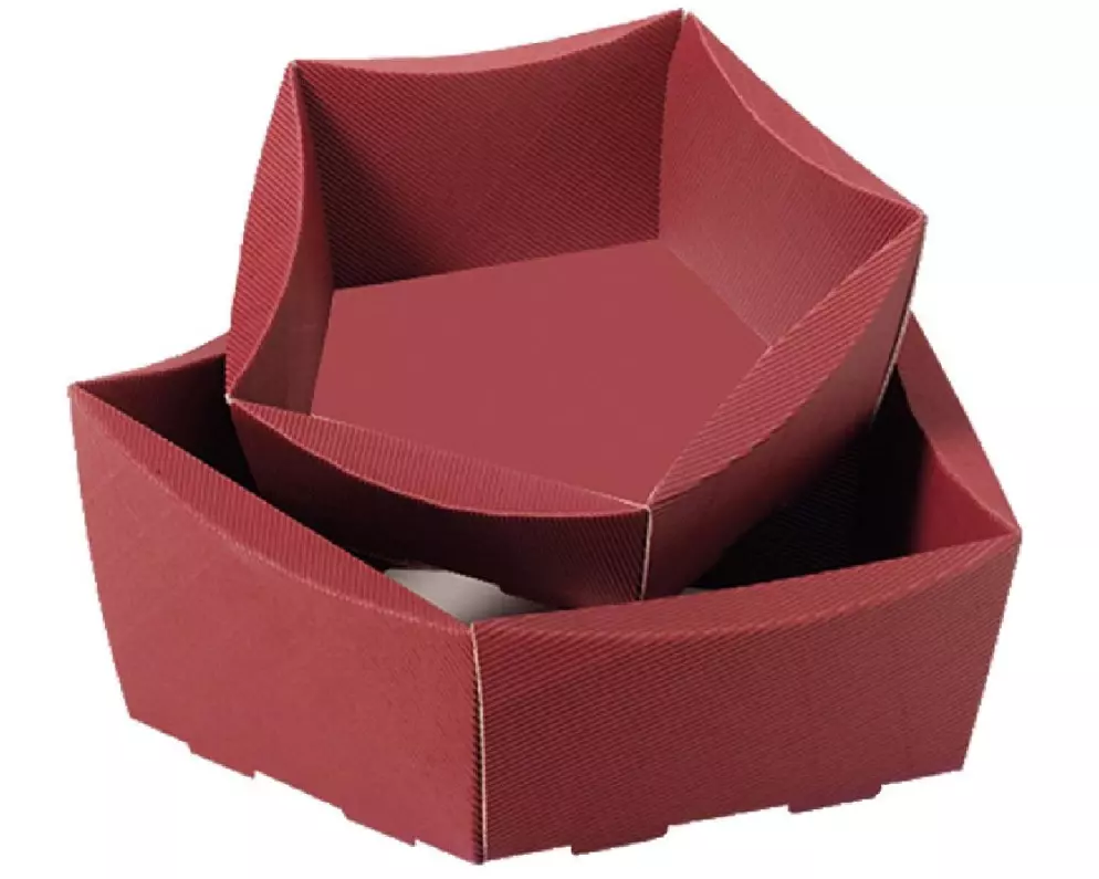 Brieger Präsentkörb Royal 5-eckig 1 Stück, Bordeaux