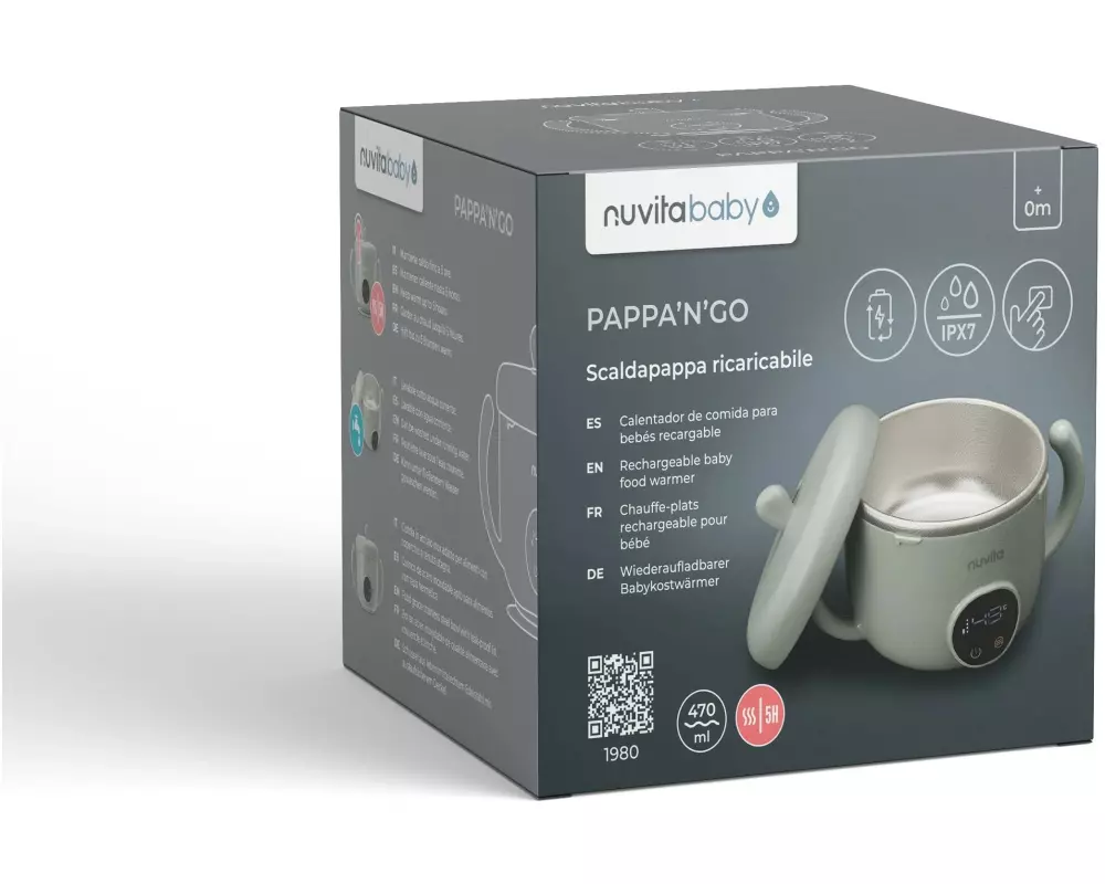 Nuvita Pappa'n'Go Edelstahl Minzgrün 470 ml