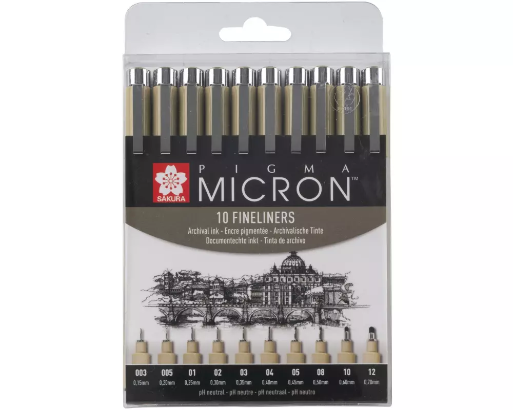 Sakura Fineliner Pigma Micron 10-teilig