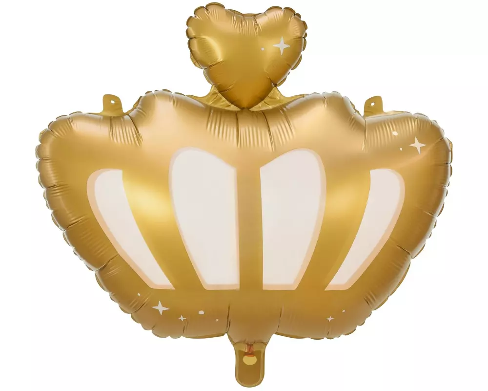 Partydeco Folienballon Krone 52 x 42 cm, Gold
