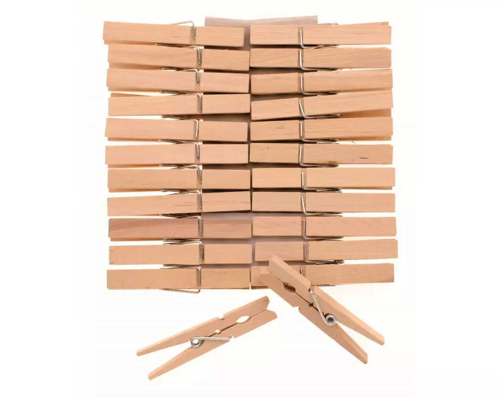 Glorex Holzkleinteile Wäscheklammern, 24 Stück