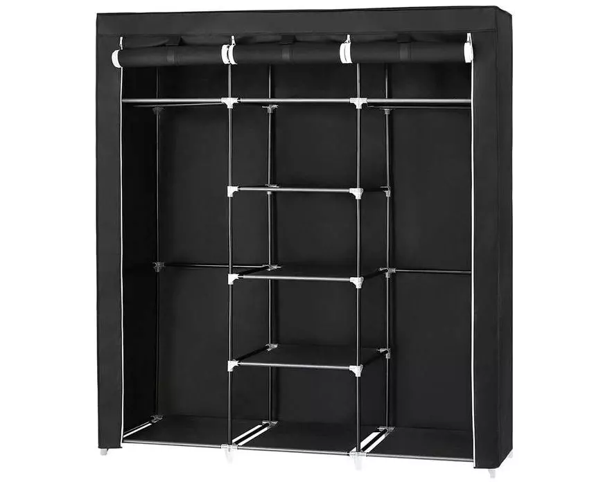 Songmics Regal 150 cm x 175 cm, Schwarz