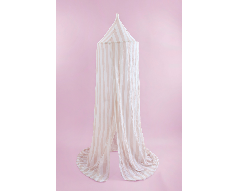 JABADABADO Himmelbett 230cm K153 gestreift, rosa
