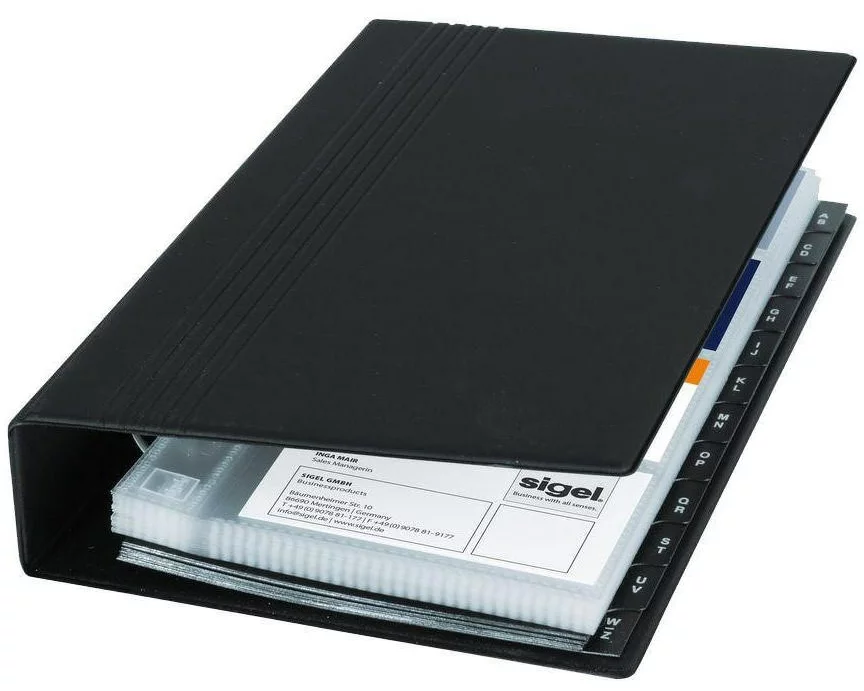 Sigel Visitenkartenbuch A - Z 200 Stück