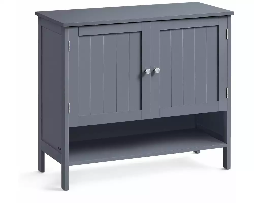 VASAGLE Schuhschrank Landhausstil 80 x 70 cm, Grau