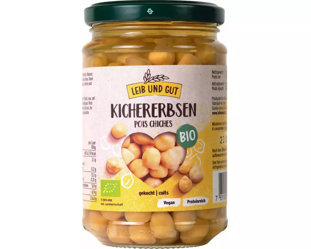 Leib und Gut Bio Kichererbsen gekocht 300 g