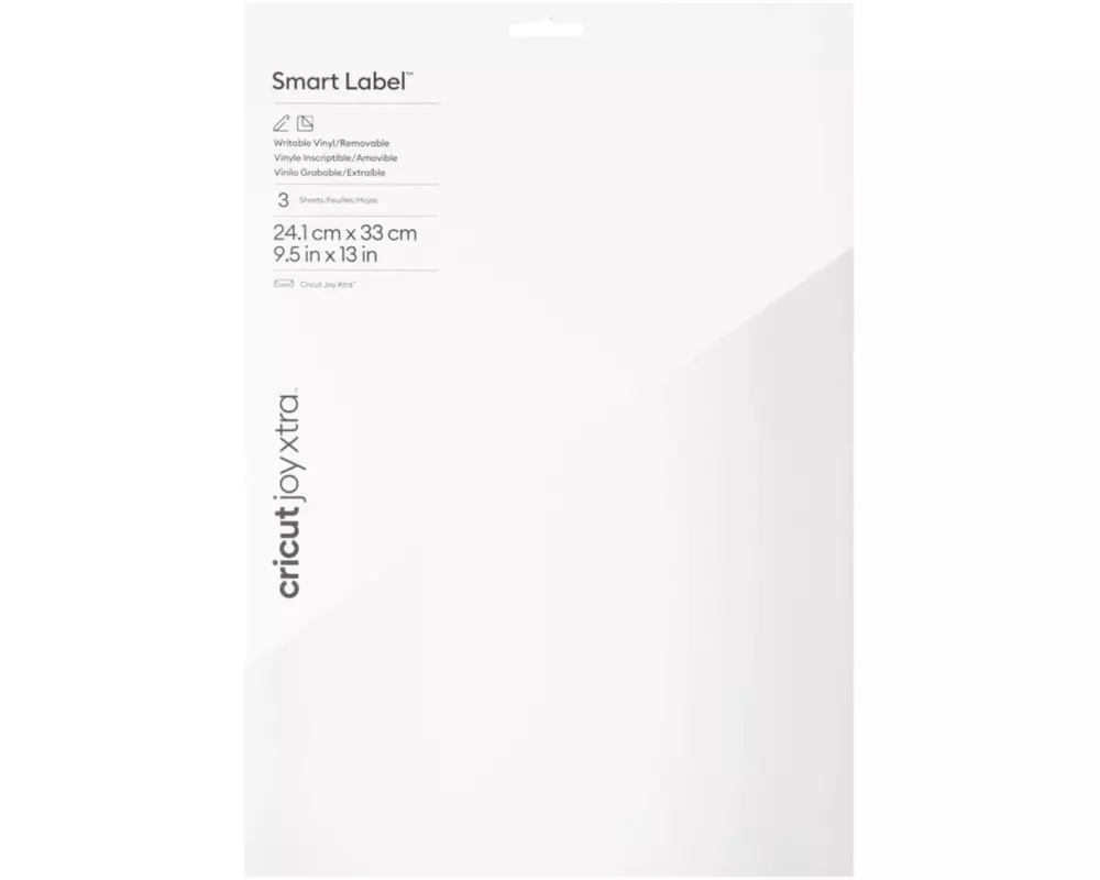 Cricut Vinylfolie Joy Xtra Smart ablös. 24 x 33 cm, 3 Stück, Weiss