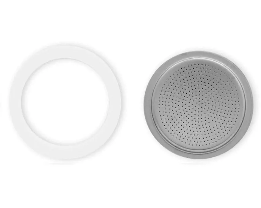 Bialetti Dichtung & Filterplatte zu Bialetti Brikka, 4 Tassen