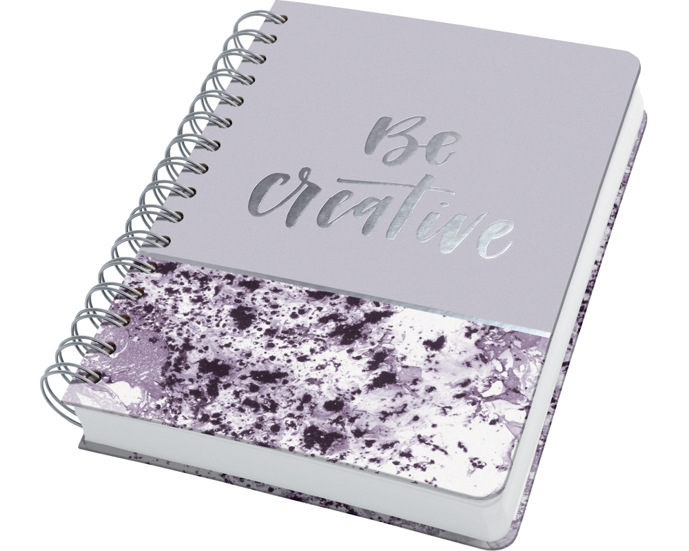 JOLIE Spiral-Notizbuch A5 JN607 Violet Marble, dots, 240 S.