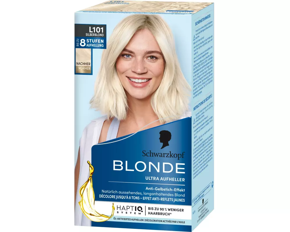 Schwarzkopf Blonde Haarcoloration Ultra Aufheller L101 Silberblond