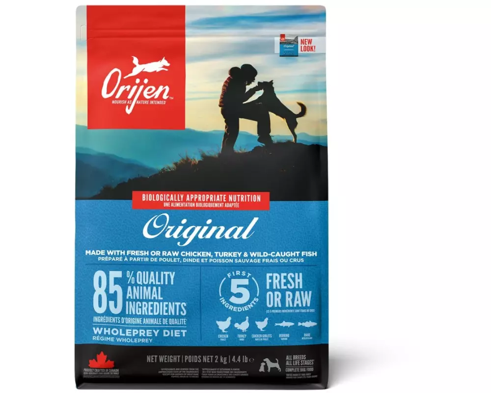 Orijen Trockenfutter Dog Original mit Geflügel & Fisch, 2 kg