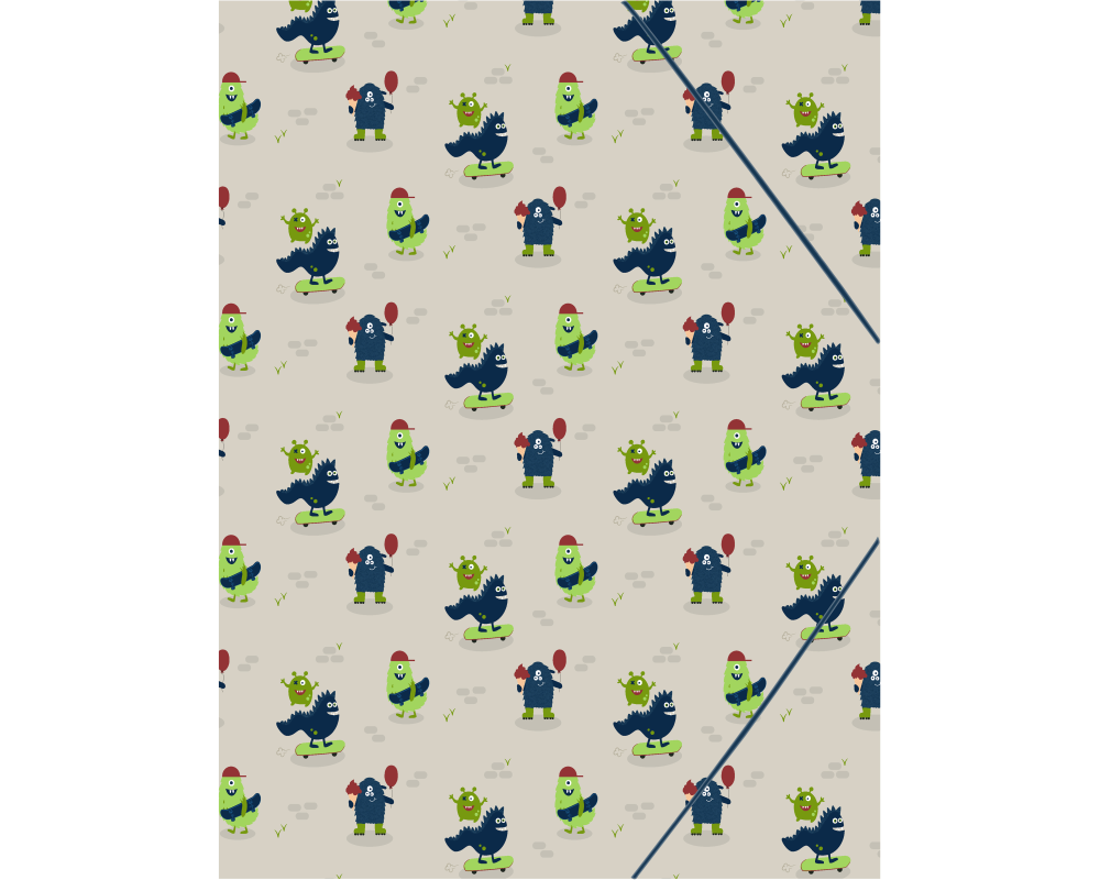 ANCOR Gummibandmappe A3 116427 B'LOG PLAY ME, Monsters