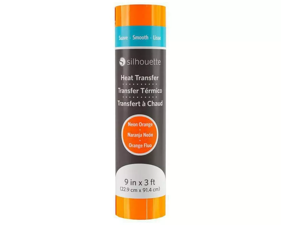 Silhouette Aufbügelfolie 22.9 x 91.4 cm Neonorange, glatt