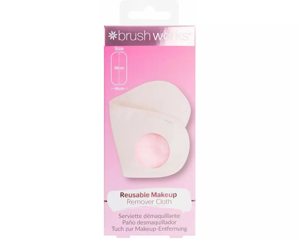 Brushworks Make-up-Entfernungstuch Polyester weiss