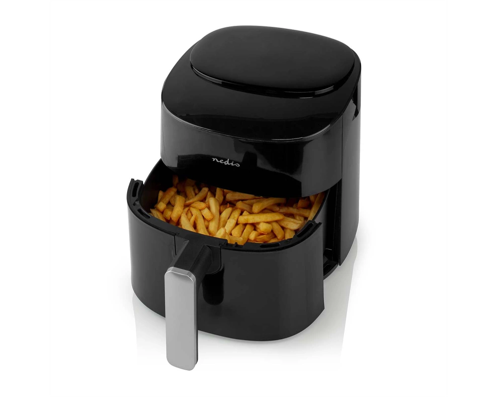 Nedis Heißluftfritteuse XL, 4,2 l, 1300 W, digital, 8 Programme, , schwarz