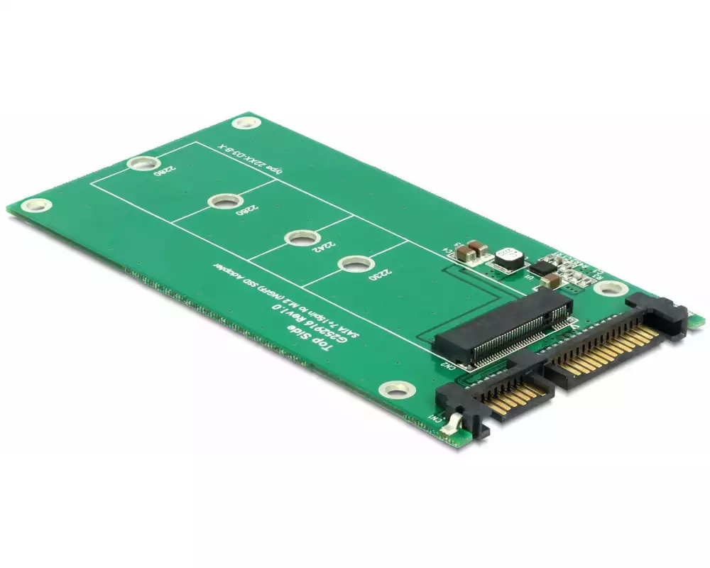 Delock Konverter SATA 22 Pin > M.2 NGFF ohne Rahmen