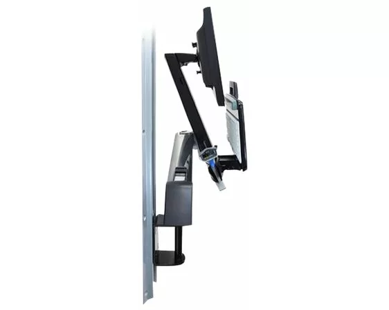 ERGOTRON StyleView Sit-Stand Combo System with medium Silver CPU Holder up to 24 inchLDC screen