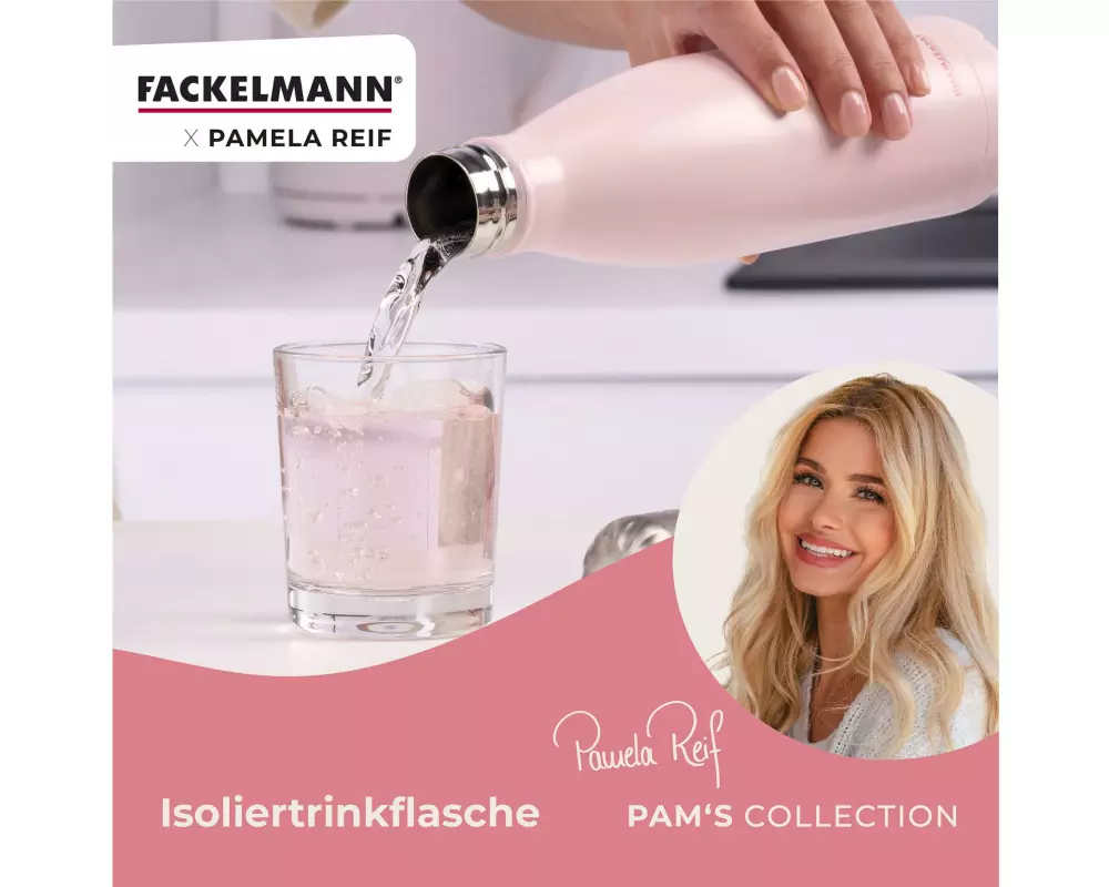 Fackelmann Trinkflasche Thermotrinkflasche 500 ml, Pastellrosa