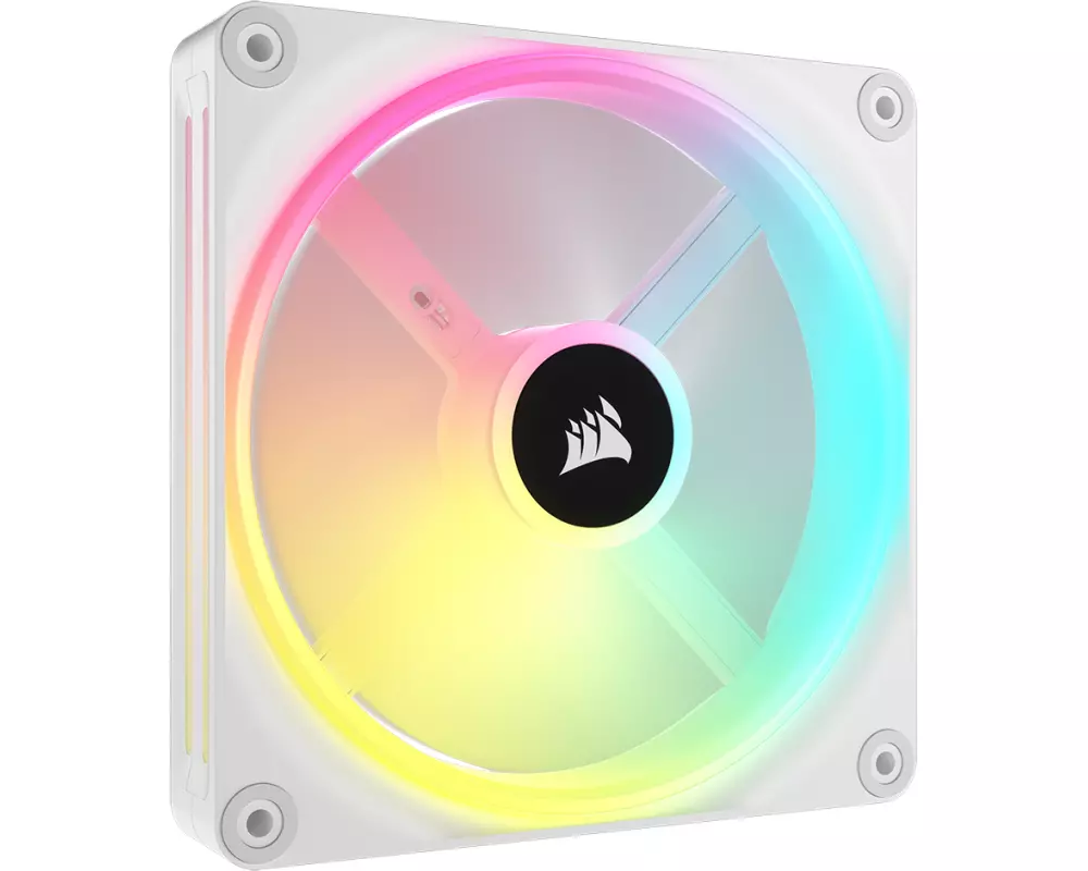 "QX RGB Series, iCUE LINK QX140 RGB WHITE, 140mm Magnetic Dome RGB Fan, Expansion Kit"