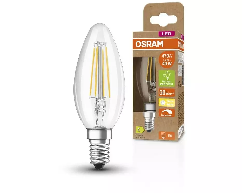 OSRAM Lampe LED superstar+ classic B Warmweiss (WW)