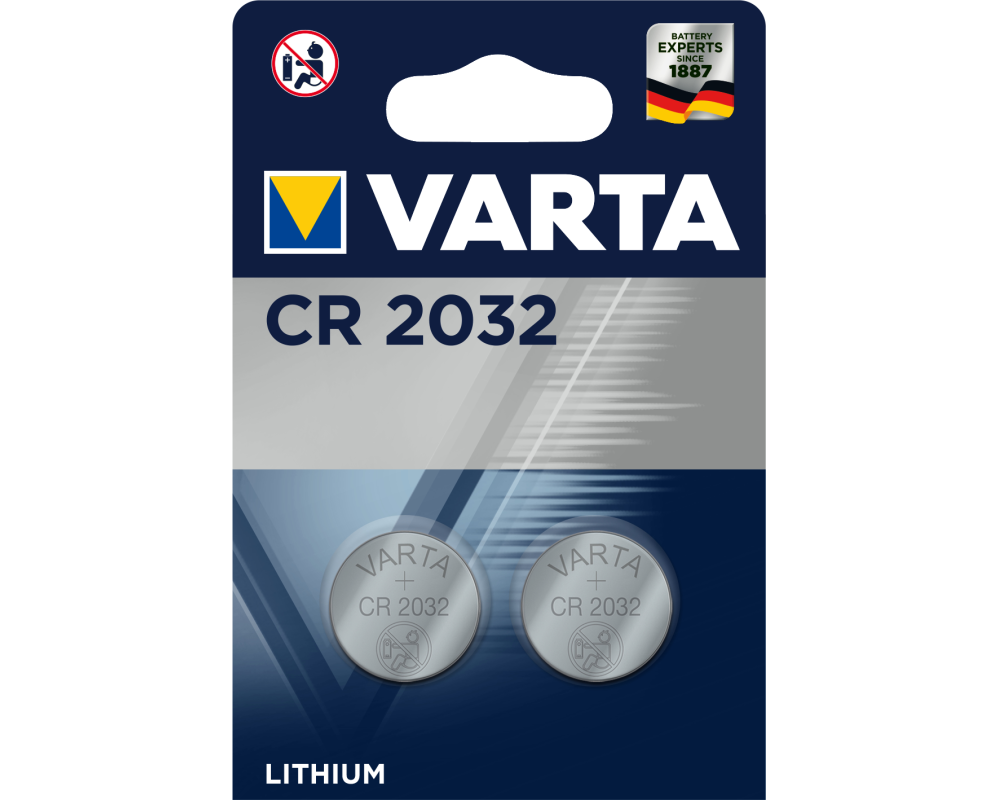 Varta Knopfzelle CR2032 , 2 Stück
